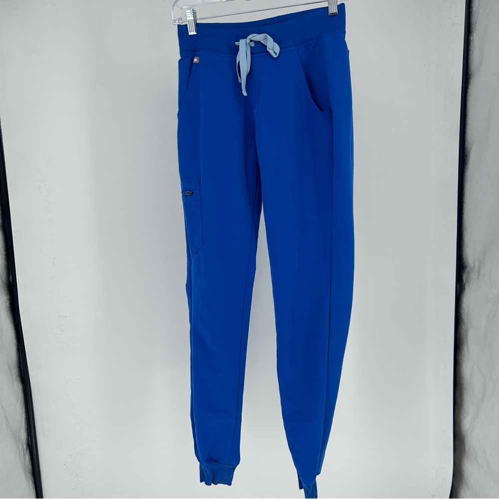 FIGS Zamora Joggers Size XS Tall in Royal Blue Drawstring Cargo scrubs